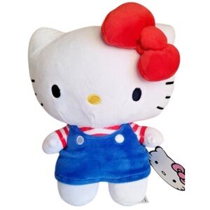 Sanrio Hello Kitty Blue Overalls Plush New with tags Cute Kawaii Stuffed Animal